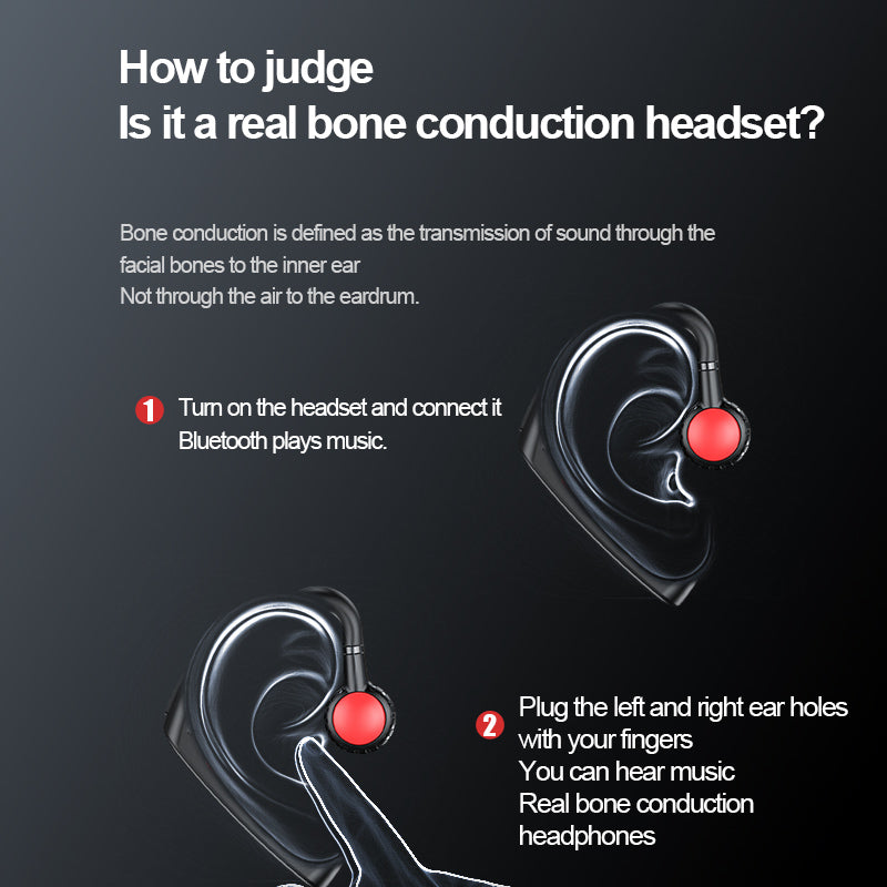 618 Wireless Bluetooth Bone Conduction Earphone Single Ear Hook Headset 618 Wireless Bluetooth Bone Conduction Earphone Single Ear Hook Headset